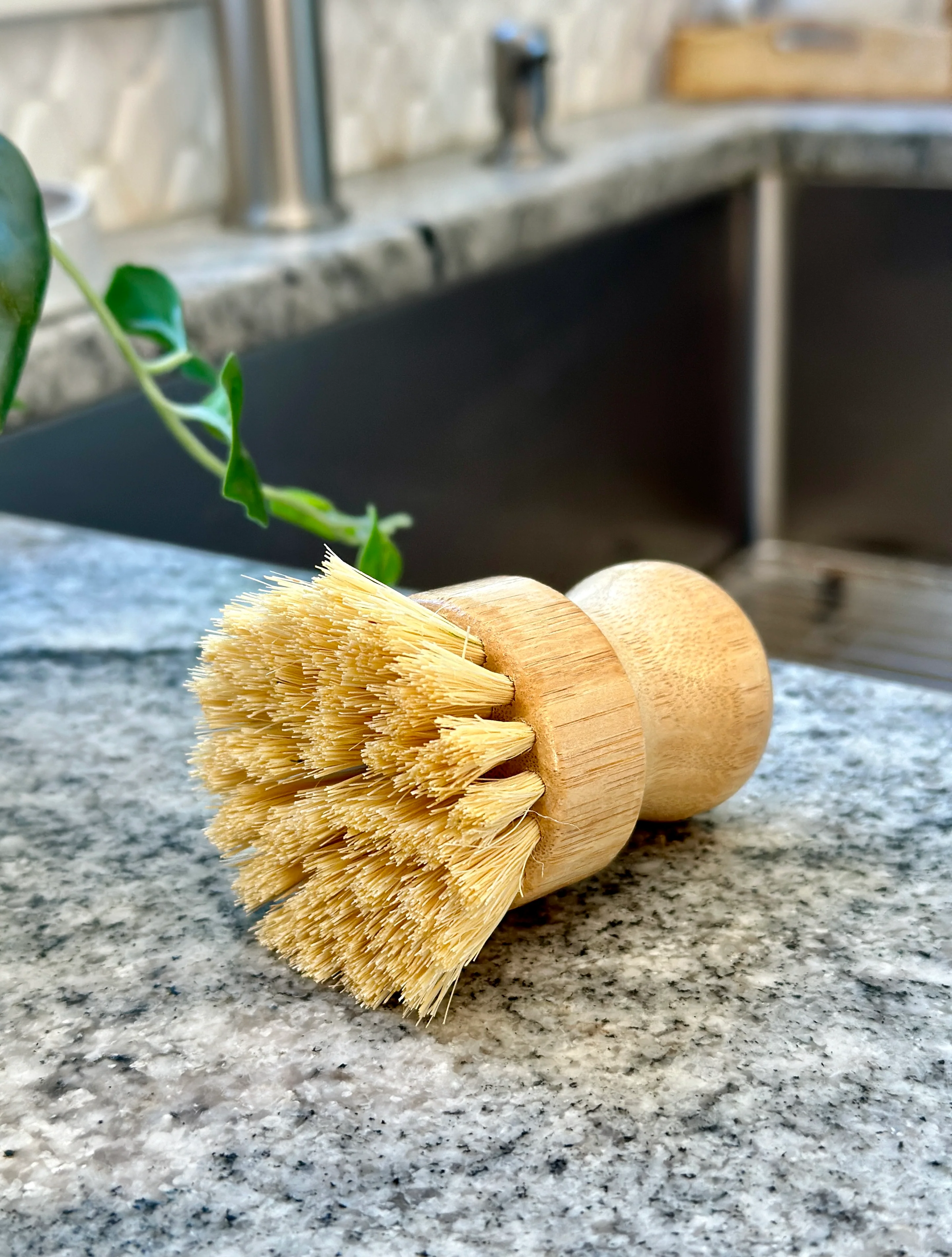 Natural Scrub Brush - Bamboo & Sisal - Image 3